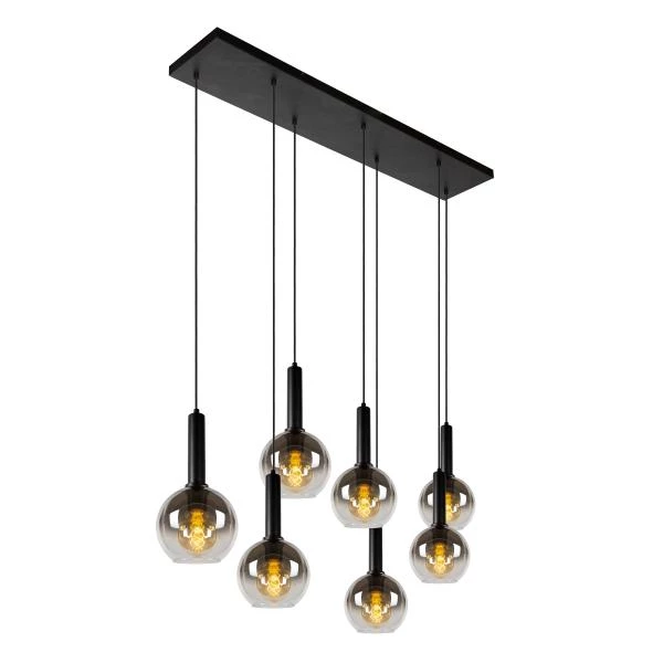 Lucide MARIUS - Pendant light - 7xE27 - Black - detail 4